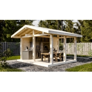 Беседка 18 двускатная – брус 44 мм